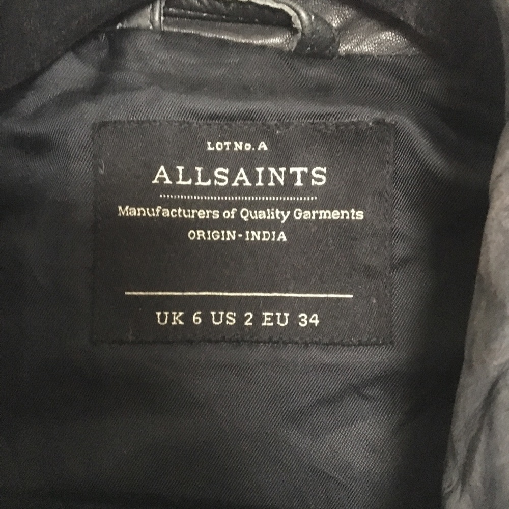 ALLSAINTS Cargo Leather Moto Jacket EUC - Picture 5 of 8
